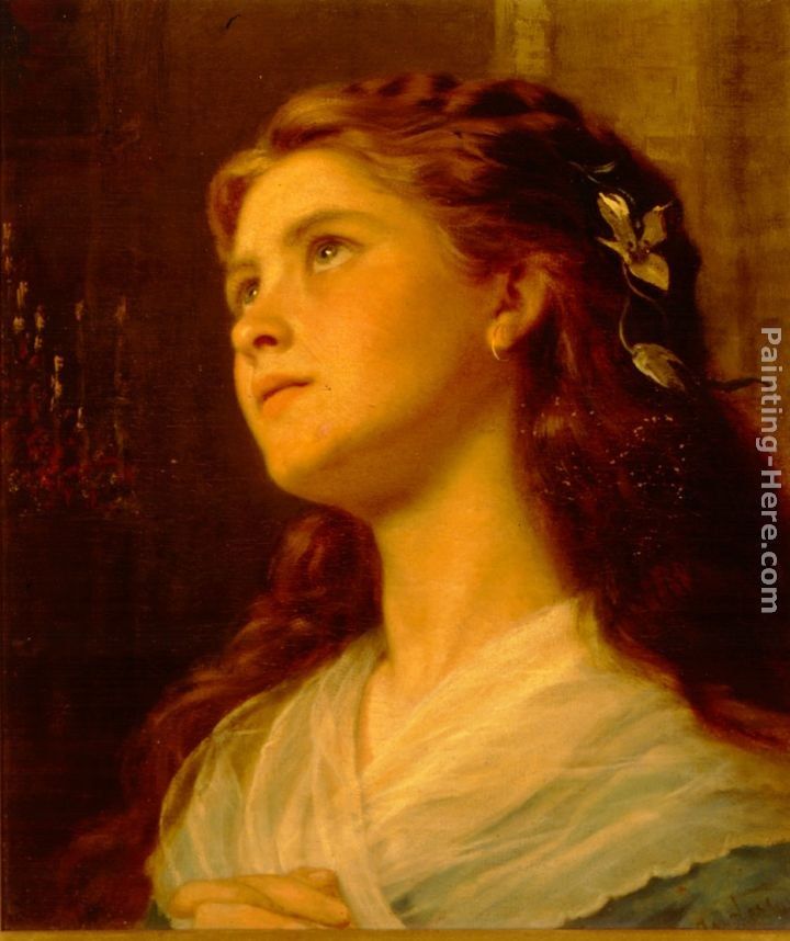 Sophie Gengembre Anderson Portrait of a Young Girl